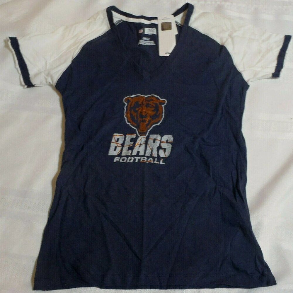 NFL Team Apparel Chicago Bears Womens Small Short Sleeve Shirt NWT